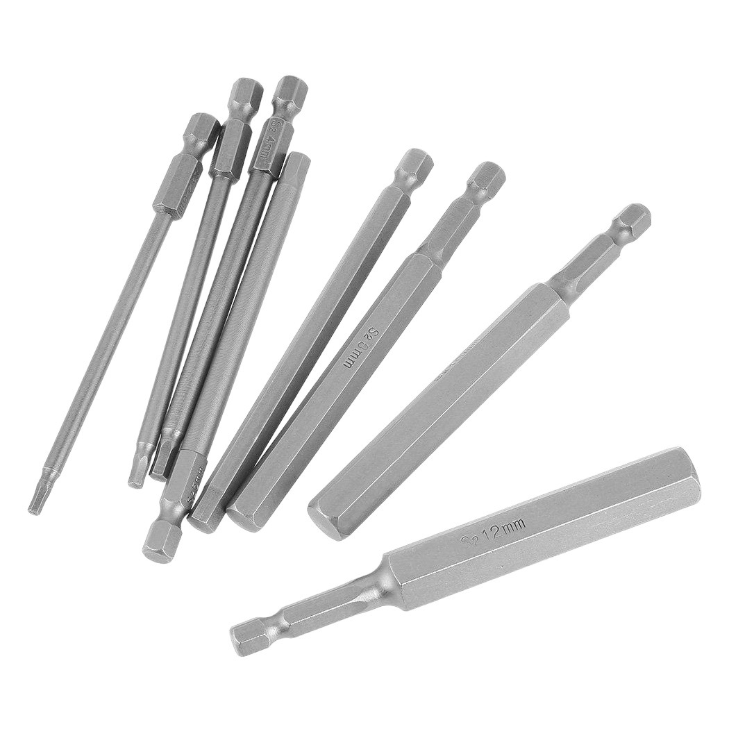 Neumática alargada Destornillador hexagonal cabeza broca eléctrica H1.5-H8 magnética cabeza de destornillador eléctrico cabeza hexagonal broca hexagonal cabeza de destornillador de aire