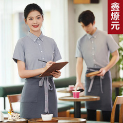 酒店工作服短袖襯衣火鍋飯店服務員女工裝奶茶網咖餐飲快餐店夏裝