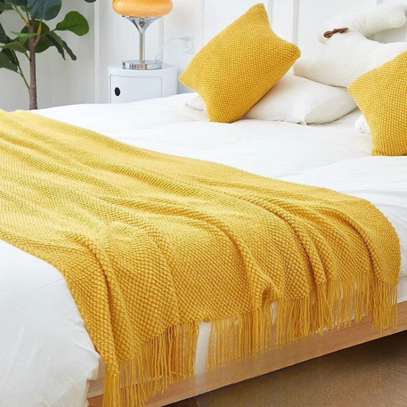 Camas de bandera cama toallas de cola de cama hoteles residenciales ropa de cama de lujo cama casera bufandas de cama Hengming