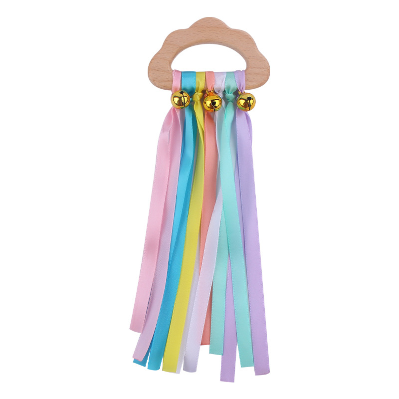 Bebé de dibujos animados haya nube mordedor 26cm creativo bebé campana grande sacudida cinta haya sonajero juguete