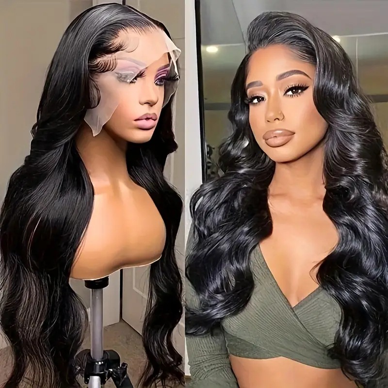 Perruque ondulée tendance en dentelle synthétique à clips, style européen/américain, cheveux longs, courts ou mi-longs, base en dentelle résistante à la température_voghion.com