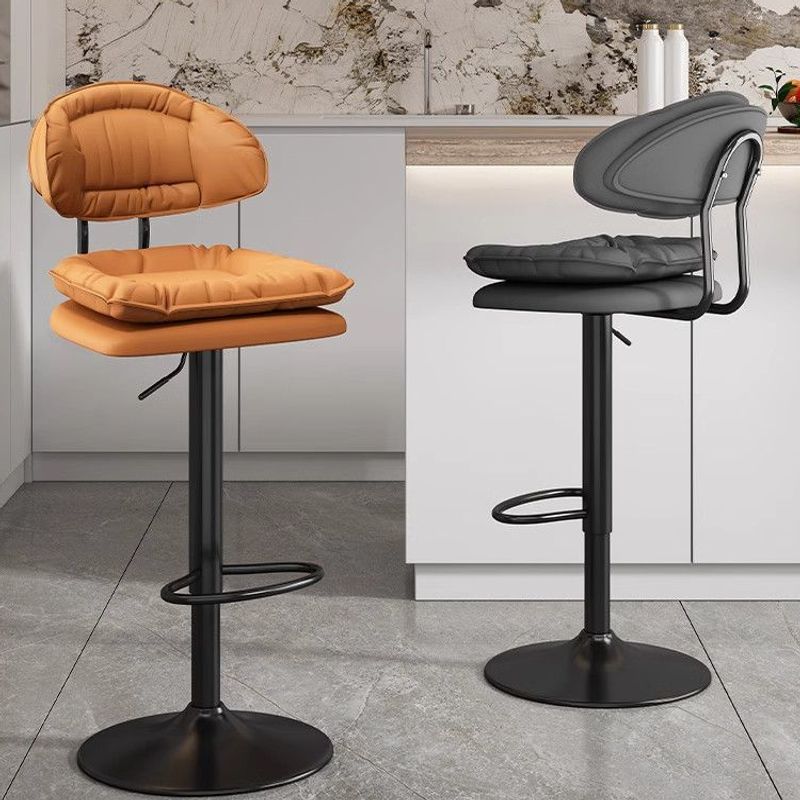 Bar Stool, Bar Chair, Front Desk Cashier Swivel Chair, Adjustable Height High Stool, Home Beauty Salon Swivel Chair with Backrest, Factory