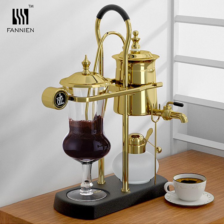 Royal Belgian Pot Household Stainless Steel Siphon Hand Coffee Pot Hand Grinder Coffee suit Royal Belgian Pot Household Stainless Steel Siphon Hand Coffee Pot Hand Grinder Coffee suit