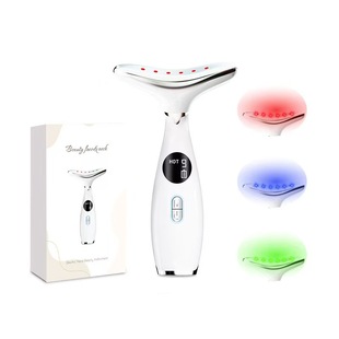 Beauty instrument neck beauty instrument Home neck massager color light EMS micro current vibration fade neck pattern neck cream import