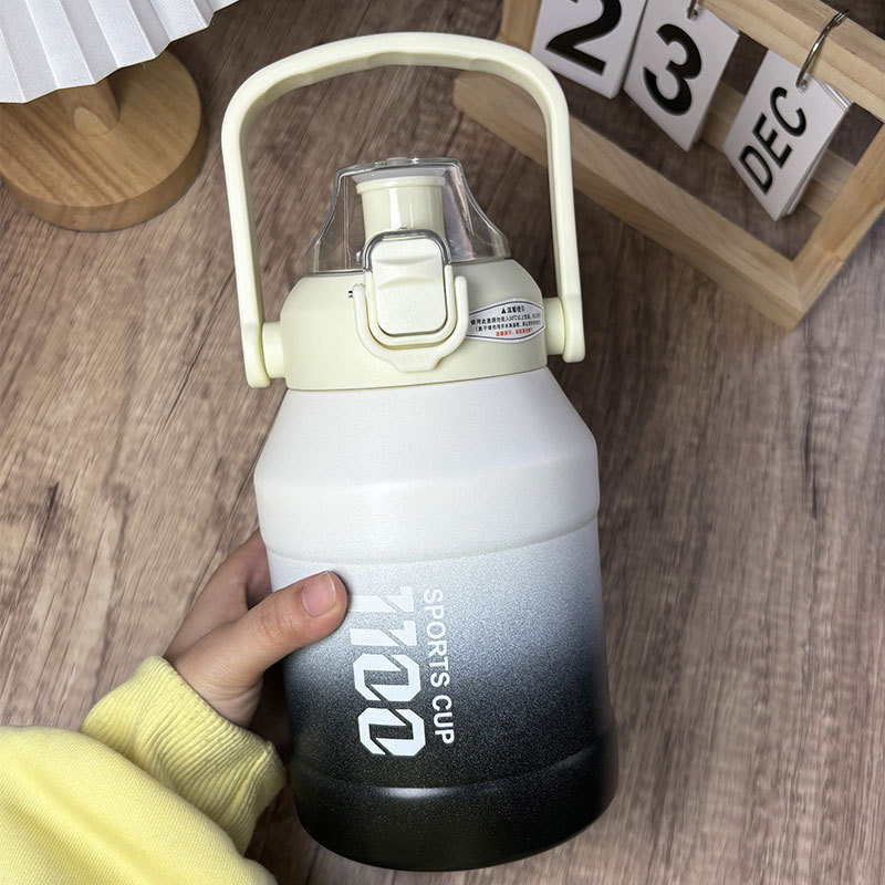 Gradiente en blanco y negro-olla deportiva de 1100ml