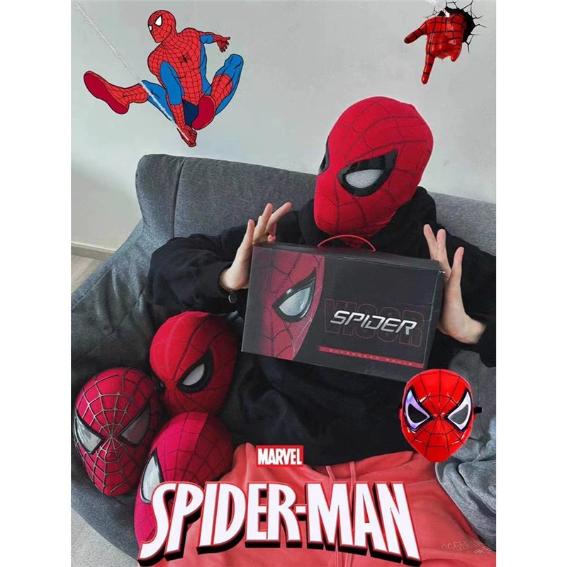 Movable electric automatic mask, glowing helmet, toy, Spiderman, fully automatic, remote control