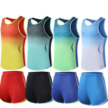 田径运动服套装男女夏体育考试跑步服装背心中小学生中考服装定制