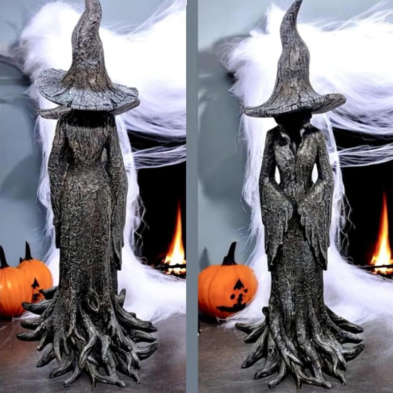 魅惑的な魔女の像ハロウィン手描きの魅力的な魔女の像|undefined