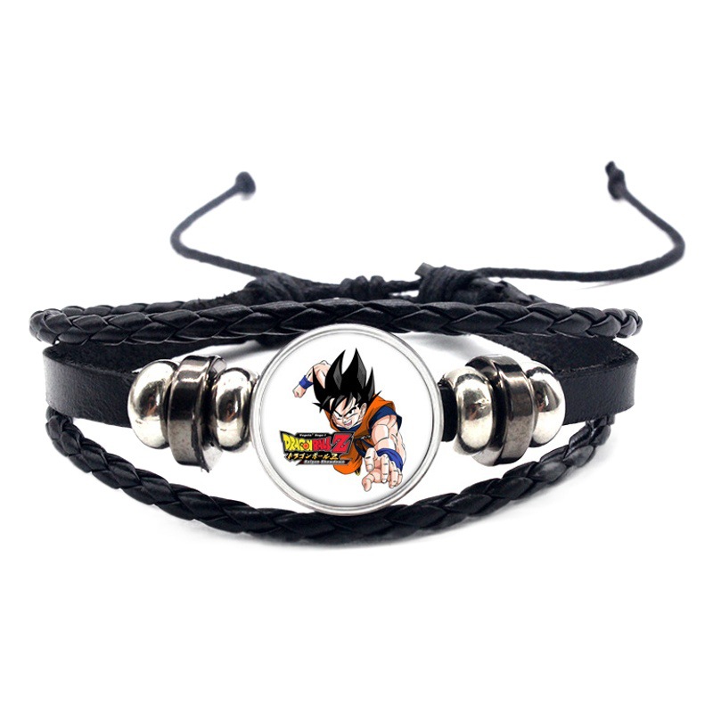Japanese and Korean animation theme Dragon Ball fashion beaded woven leather bracelet manufacturers spot wholesale