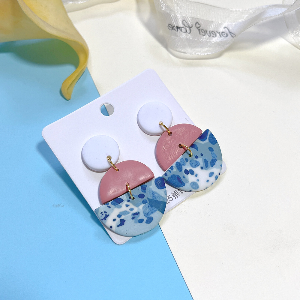 1 Pair Quantity Holiday, Daily Occasion 1 Pair Retro Semicircle Irregular Soft Clay Drop Earrings