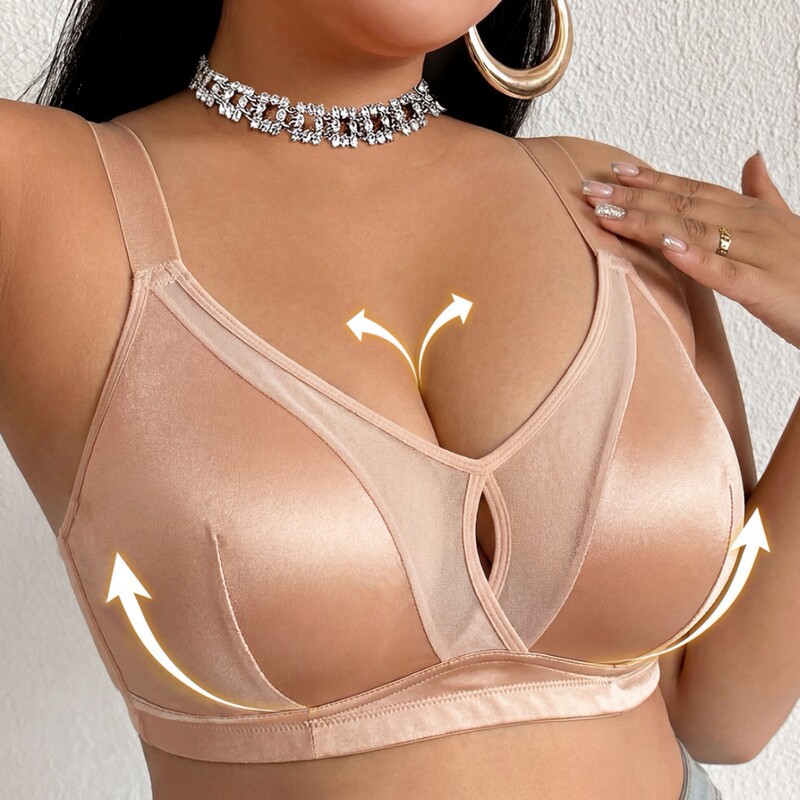 26 Years of New Spring and Summer Styles, Pure and Sexy Mesh Ultra-Thin Lingerie That Makes Big Breasts Appear Smaller, Glossy Satin Plus-Size Bra 26 Years of New Spring and Summer Styles, Pure and Sexy Mesh Ultra-Thin Lingerie That Makes Big Breasts Appear Smaller, Glossy Satin Plus-Size Bra