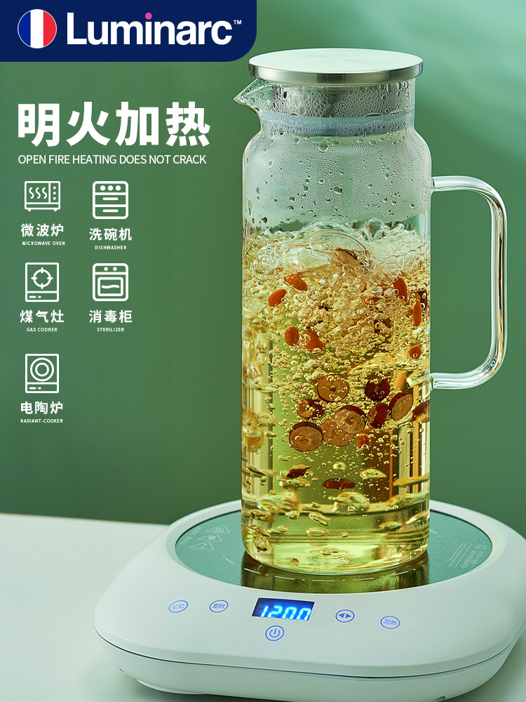 A5L玻璃冷水壺涼杯家用涼水壺耐高溫涼茶壺果茶冷泡扎壺瓶耐熱