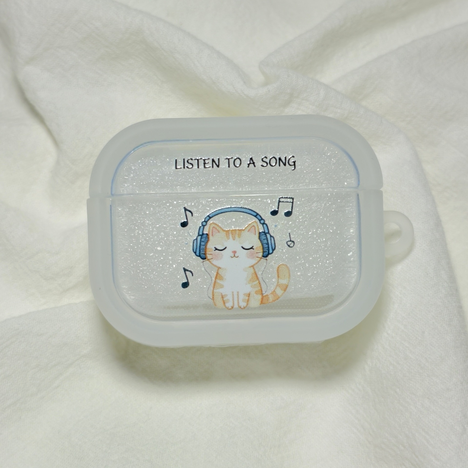 Защитный чехол для наушников AirPods 3-го/4-го поколения Orange Cat Music, совместимый с беспроводными наушниками Apple AirPods Pro 2/Pro 3 и обеспечивающий защиту от падений.