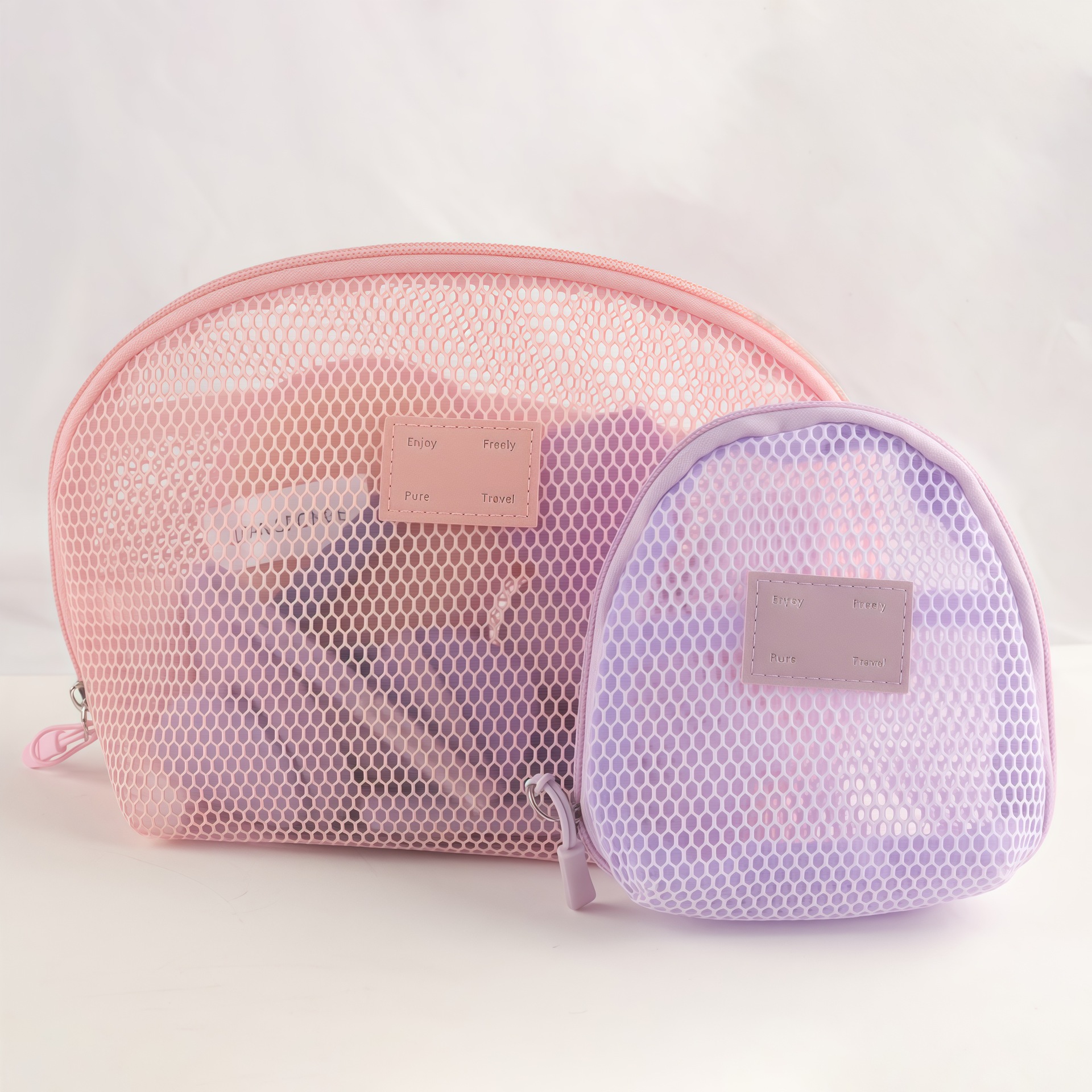 28 nuevos productos transfronterizos, dos bolsas de cosméticos de malla, brocha de maquillaje, maquillaje antes y después del maquillaje, combinación de herramientas de maquillaje