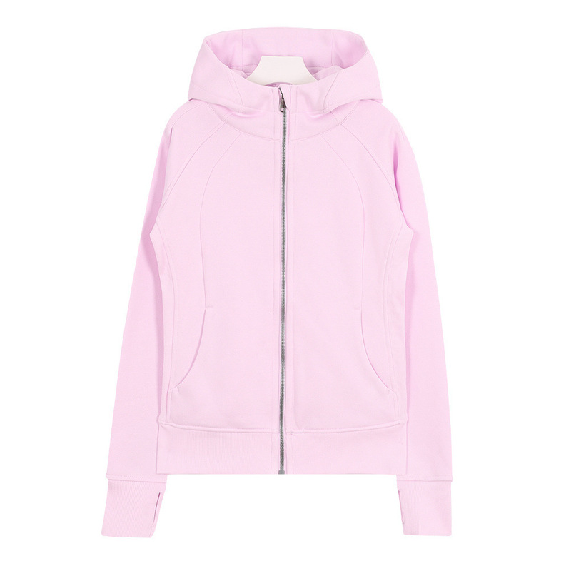 Lulu Sweatshirt Jacket Original Label Women's Scuba Hooded Sweatshirt Slim Fit Casual Sports Long-Sleeved Zipper Cardigan