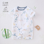 婴儿纱布连体衣天竹纤维空调服睡衣a类宝宝哈衣夏季衣服一件代发