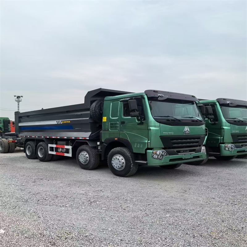 Z Exports to Africa Sinotruk Howo Dump Semi-Trailer Rear Flip Truck 6X4 371 Horsepower