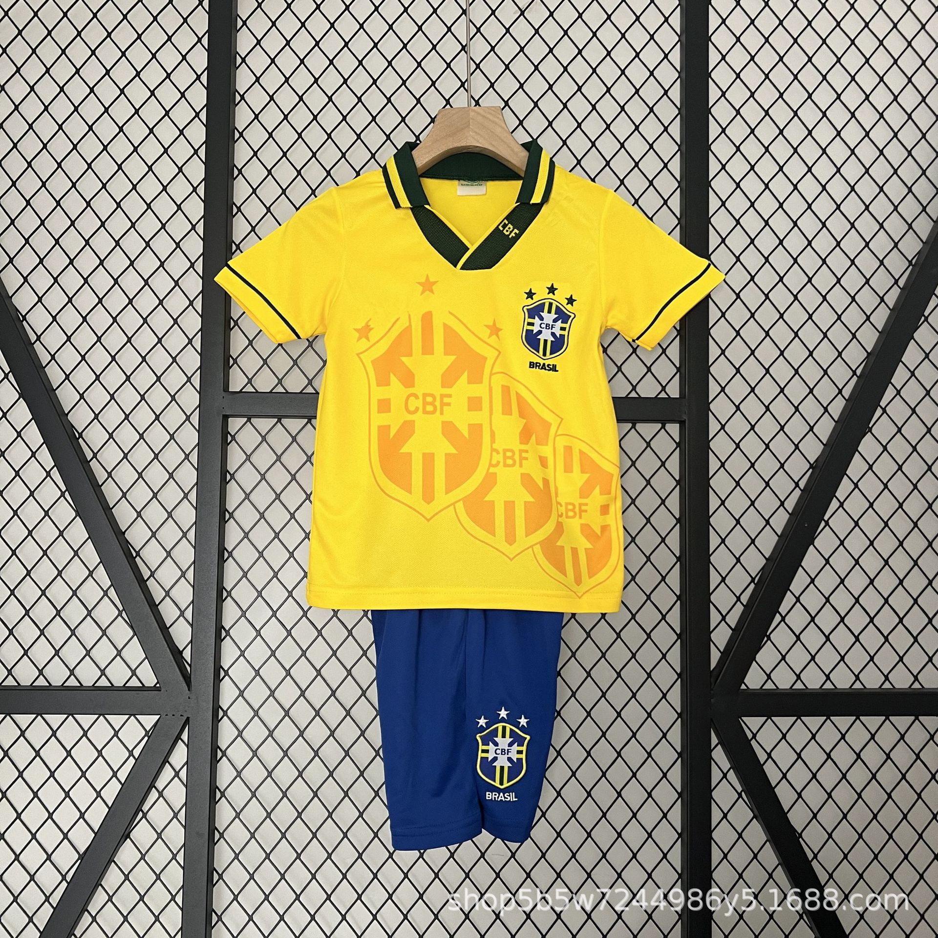 AC Brasil Alemania Real Madrid Camiseta de campo Ropa para niños Camiseta de fútbol Camiseta retro Traje de manga corta para niños