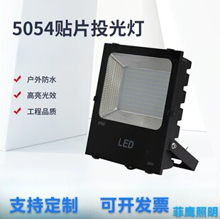 Led Floodlight Full Power Black Diamond Floodlight Room Outdoor Waterproof Advertising Spotlight 300W Stadium Spotlight