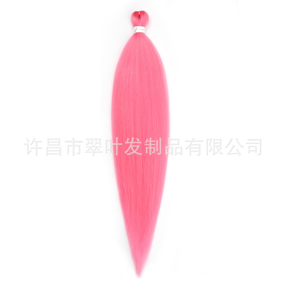 Venta caliente transfronteriza EZ gran trenza cabello de ganchillo peluca tejida 36inch cabello de fibra química de seda de baja temperatura multicolor personalizado al por mayor