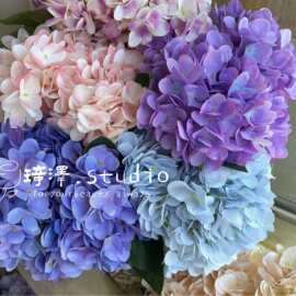 法国绣球仿真花客厅插花轻奢装饰花艺室内假花插花婚庆跨境外贸