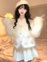 宽松百褶秋冬甜美开衫