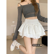 芭蕾风半身裙女夏季韩版2024新款高腰显瘦设计感甜辣蛋糕蓬蓬短裙