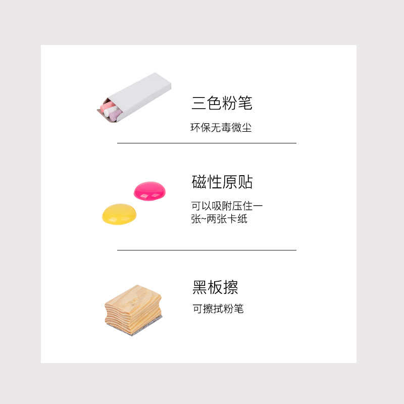 Tienda de venta directa de fábrica mini escritorio colgante pequeño letrero pequeño para niños pequeño tablero colgante pizarra magnética de doble cara tablero de escritura