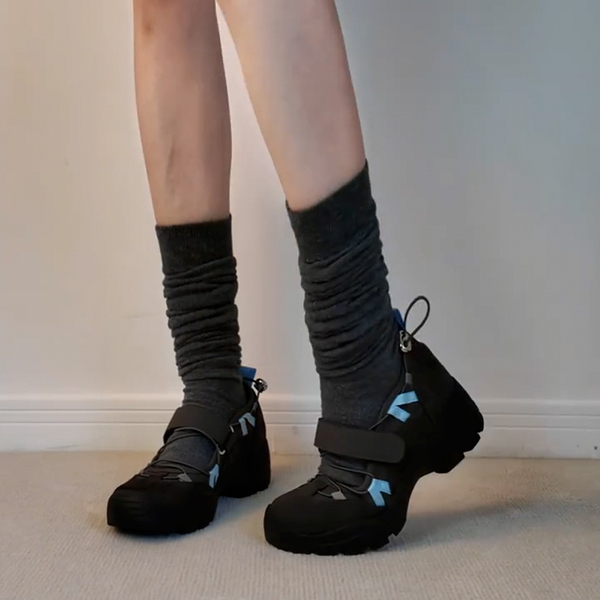 Leather design ballet shoes