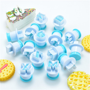26 upper and lower case alphanumeric biscuit spring press mold flip sugar cake printing press mold cutting mold baking tool
