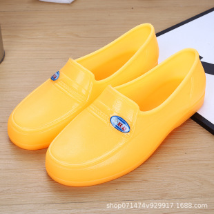 Spring Low-top Waterproof Shoes Kitchen Water Shoes Anti-slip Rubber Shoe Cover Foot Yellow Rubber Shoes Outdoor Quick-drying Grey Water Shoes for Men