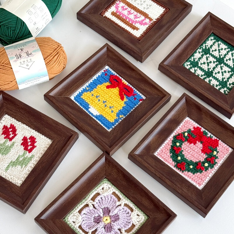 Square photo frame 5 5 6 6 8 inch wooden picture frame empty frame mounted wall retro photo table custom diy