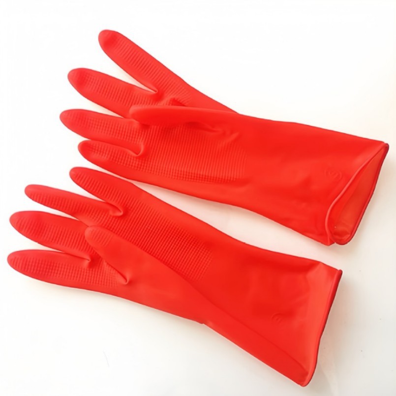 Chunmei mini guantes domésticos de látex de goma para lavado de platos y cepillado de platos resistente al agua, resistente al desgaste y duradero