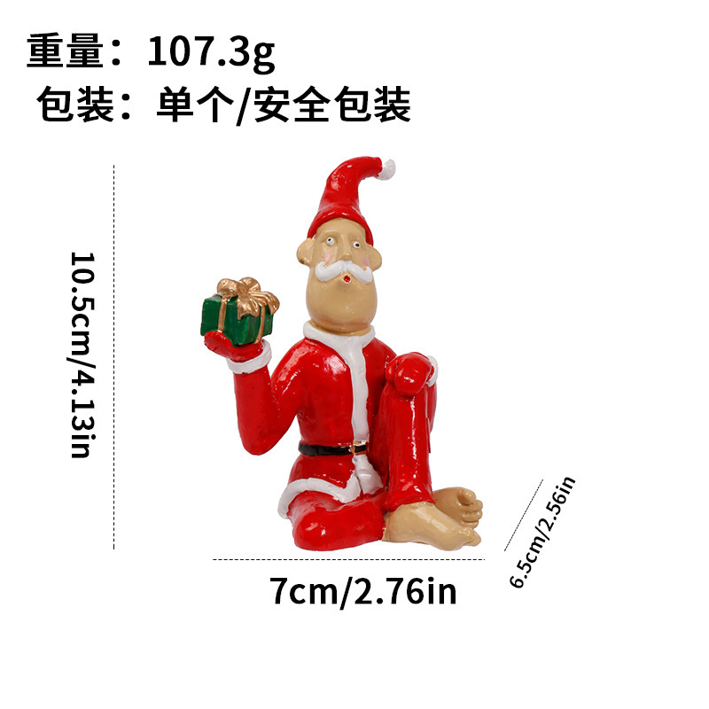 クロスボーダー新製品クリスマス装飾面白いサンタクロース樹脂工芸品家の装飾ギフト|undefined
