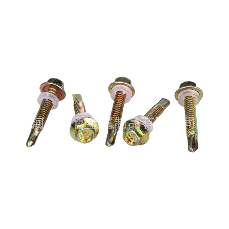 Tornillos hexagonales externos con cabeza de broca, acero al carbono, galvanizados, resistentes a la oxidación, cotización FOB transfronteriza. image 7
