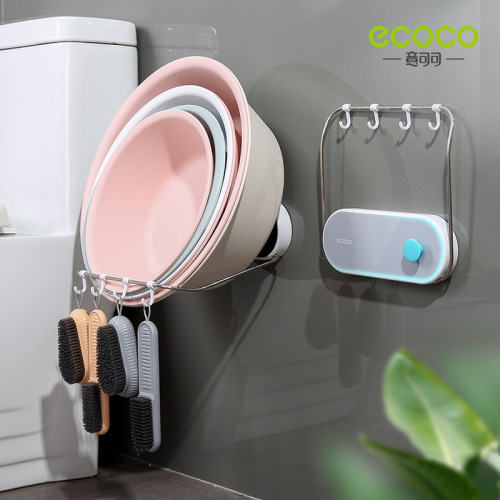 Basin hook bathtub punch-free bathroom toilet basin rack wall-mounted hanging basin artifact toilet basin storage rack