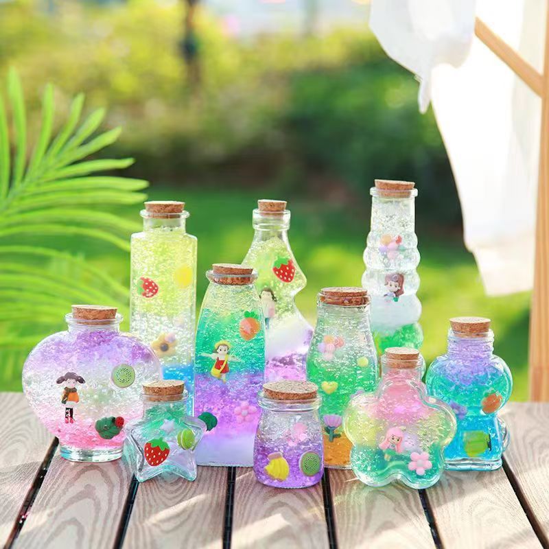 星星瓶许愿瓶漂流瓶diy手工彩虹星空瓶玻璃海洋瓶密封心愿