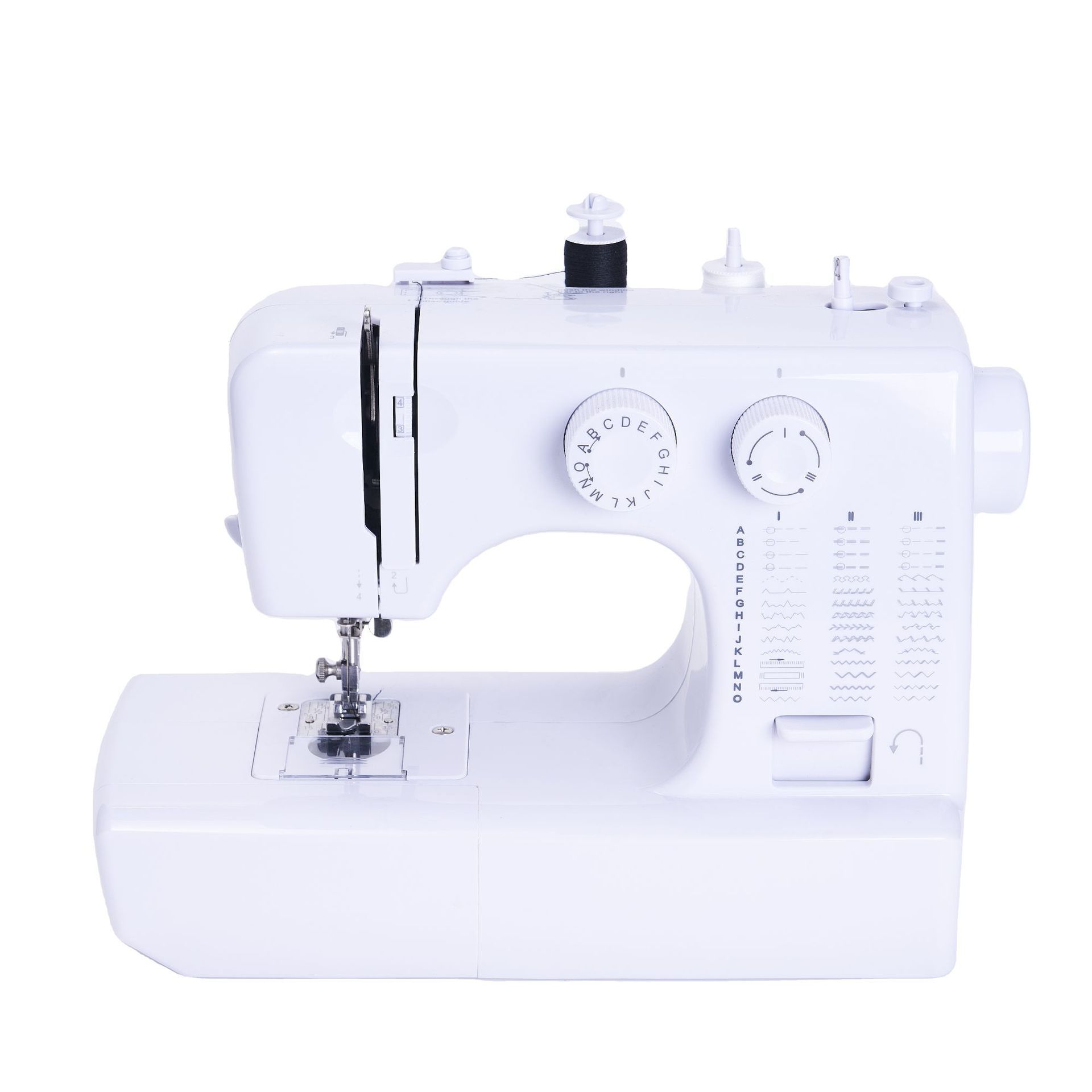 2025跨境新款818家用多功能双针迷你缝纫机锁边钉扣眼45线型批发