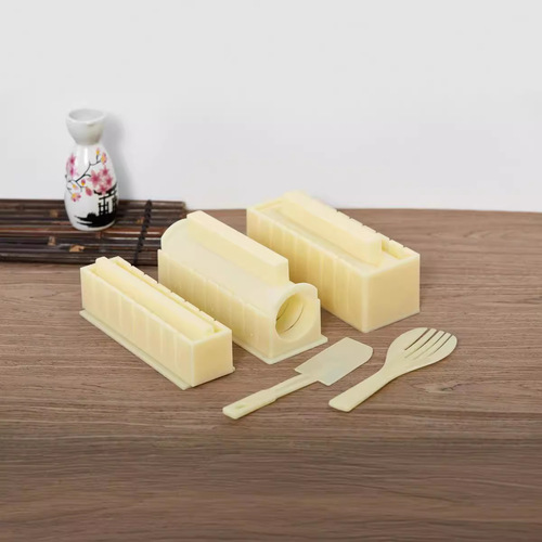 DIY寿司器海苔寿司叉铲模具方形圆形心形饭团工具10件套通版英文