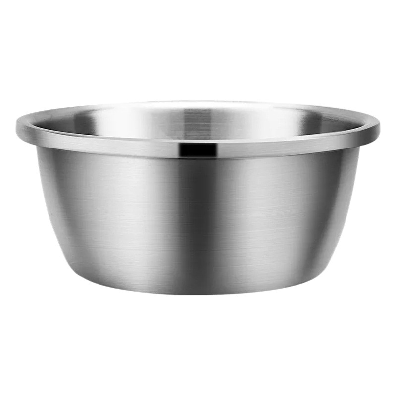 Thickened Stainless Steel Basin Non-magnetic Reverse Edge Seasonings Tank Baking Egg-beating Basin Fruit Household Cooking Vegetable Washing Basin