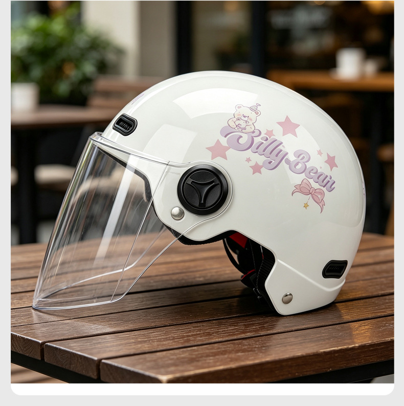 New National Standard 3C Certified Electric Motorcycle Helmet for Men and Women, Summer Sun Protection Half Helmet, All-Season Electric Scooter Safety Helmet