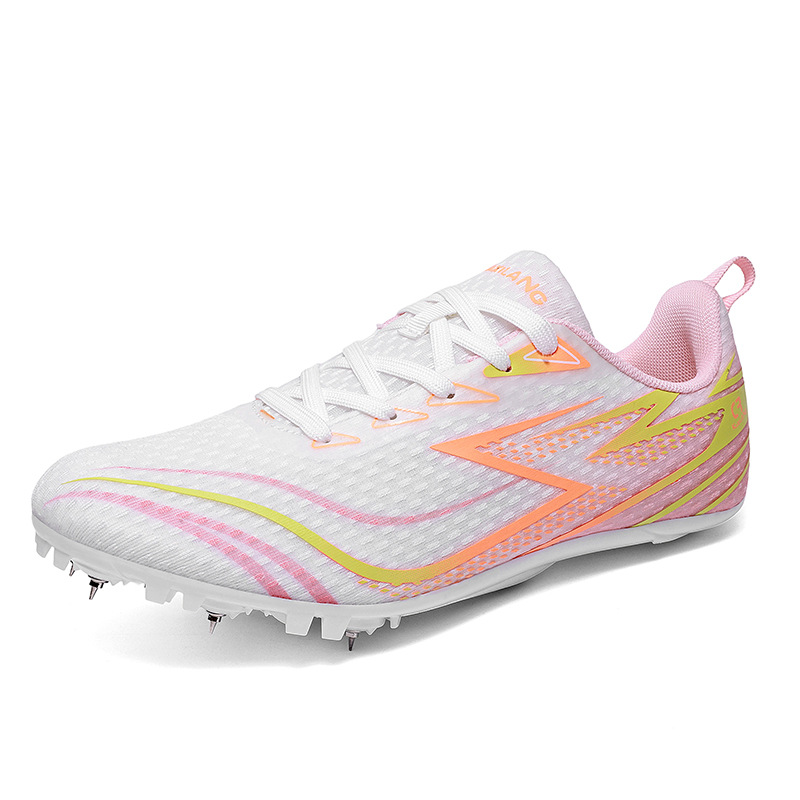 2025 zapatos de atletismo juvenil nuevos zapatos de moda transfronterizos resistentes al desgaste anti-deslizante para hombres y mujeres zapatos de competición de clavos bajos fábrica directa