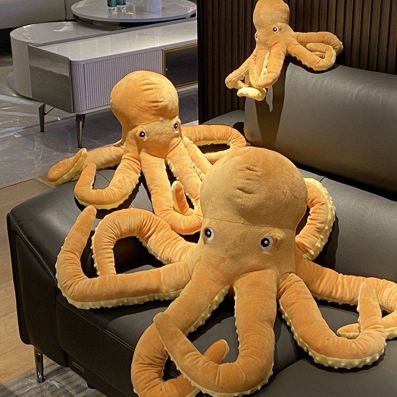 仿真章魚公仔搞怪創意大號軟體八爪魚海洋動物毛絨玩具異形抱枕