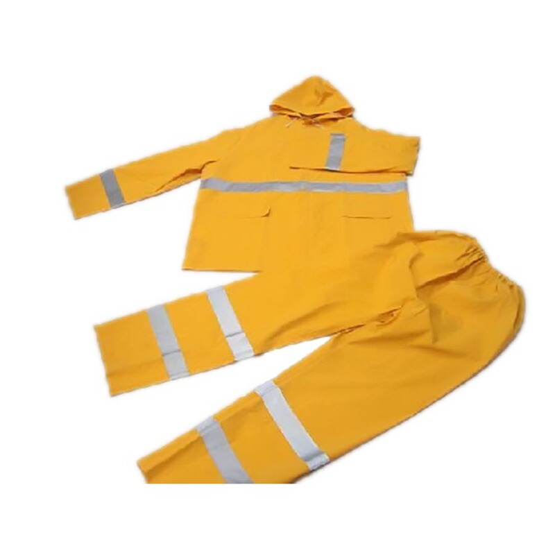 Jiangsu Changzhou Baixing Patchwork Leather Yellow Pvc Raincoat Suit Long Shirt Breathable Hooded Labor Protection Raincoat Stormproof