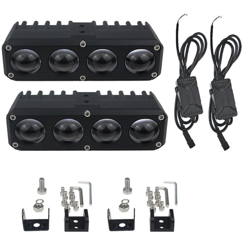 Fábrica ZIMMER venta directa de alta potencia amarillo y blanco bicolor S4 faro de automóvil en la red LED foco luz de motocicleta