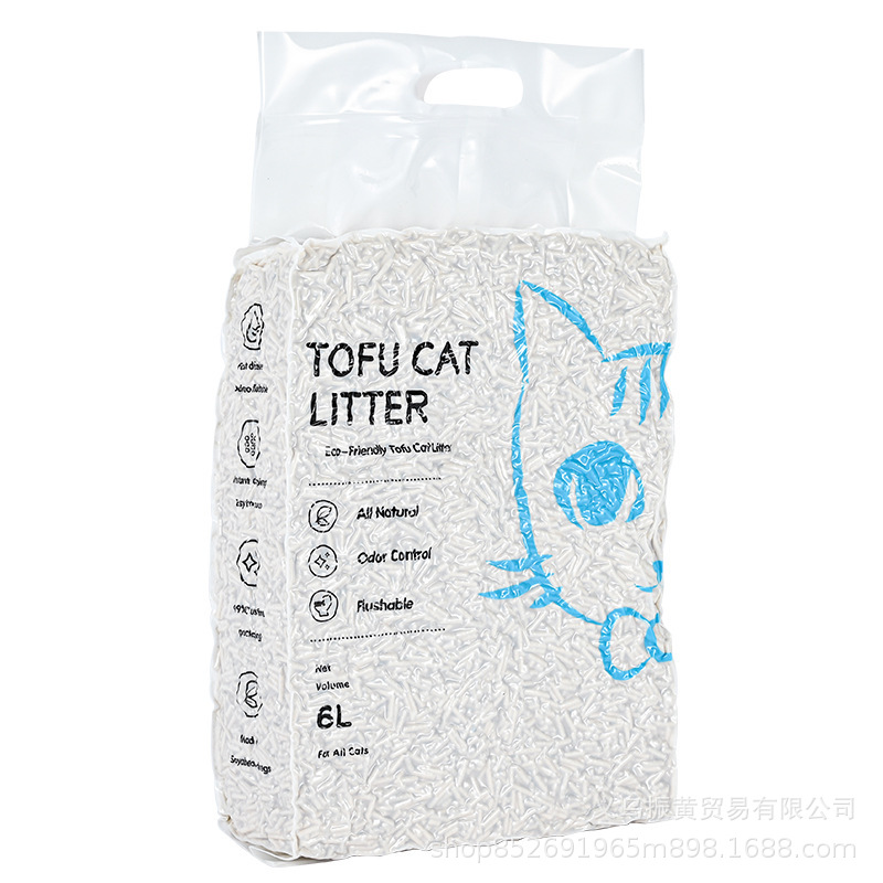 3现货直供猫咪豆腐无尘猫砂结团快易溶于水真空包装|ru