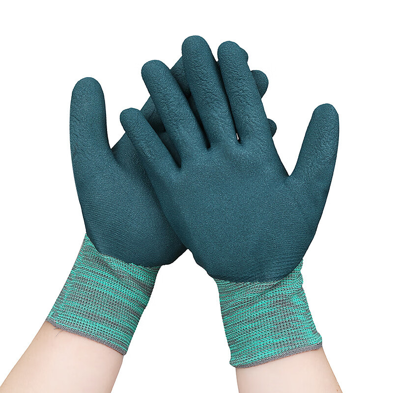 Dengsheng L678 neumáticos de una mano de caucho anti-desgaste rey látex piel de trabajo seco impregnado guantes de protección laboral