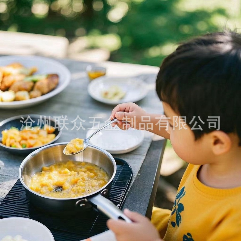 ステンレス鋼ミニフライパンオムレツパンステーキパン子供用食器鍋|undefined