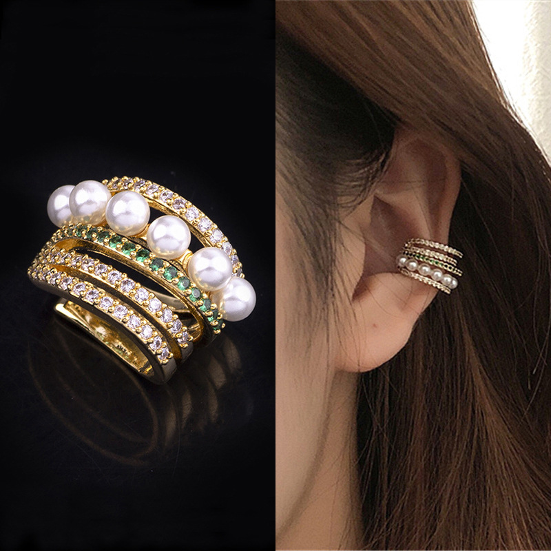 8g Weight Zircon Inlay Material Ear Studs Classification 1 Piece Quantity Daily Occasion Copper Material U Shape Pattern Women'S Gender Plating Design Fashion Style Fashion U Shape Copper Plating Zircon Women's Ear Studs 1 Piece 6