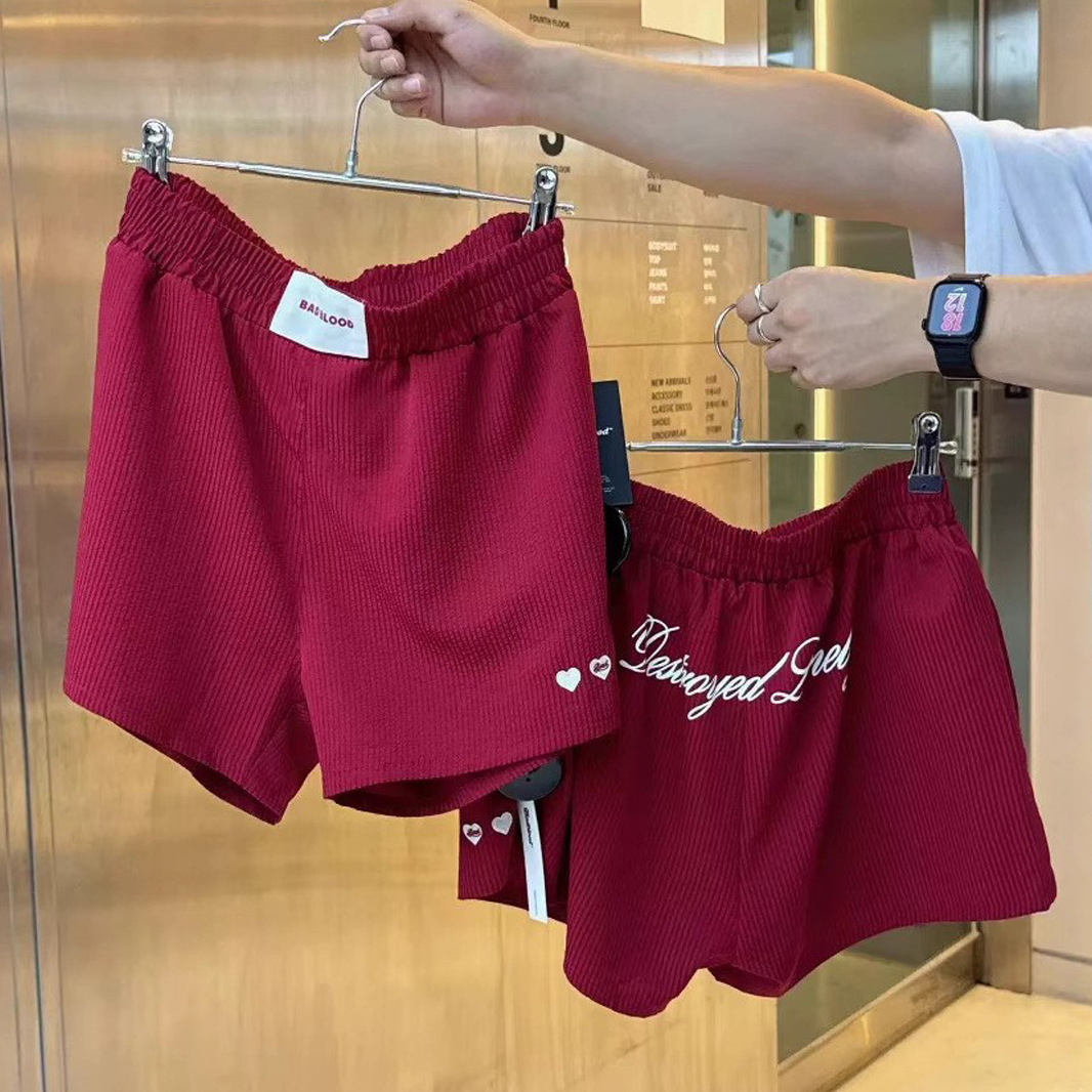 South Korea badblood BCAC Series American Style Hot Girl Shorts Embroidered Sport Slimming Niche Hot Pants